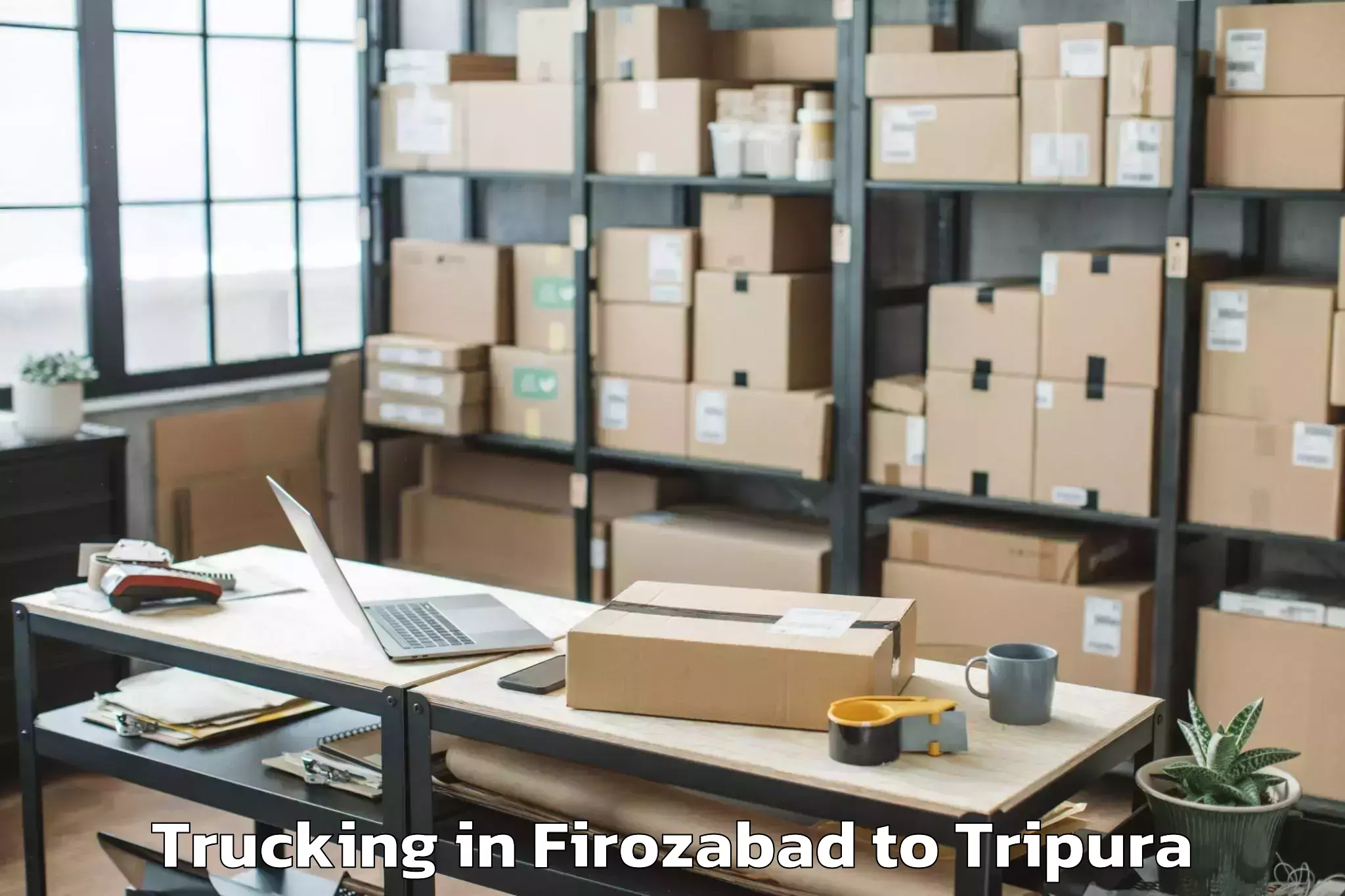 Book Firozabad to Amarpur Trucking Online